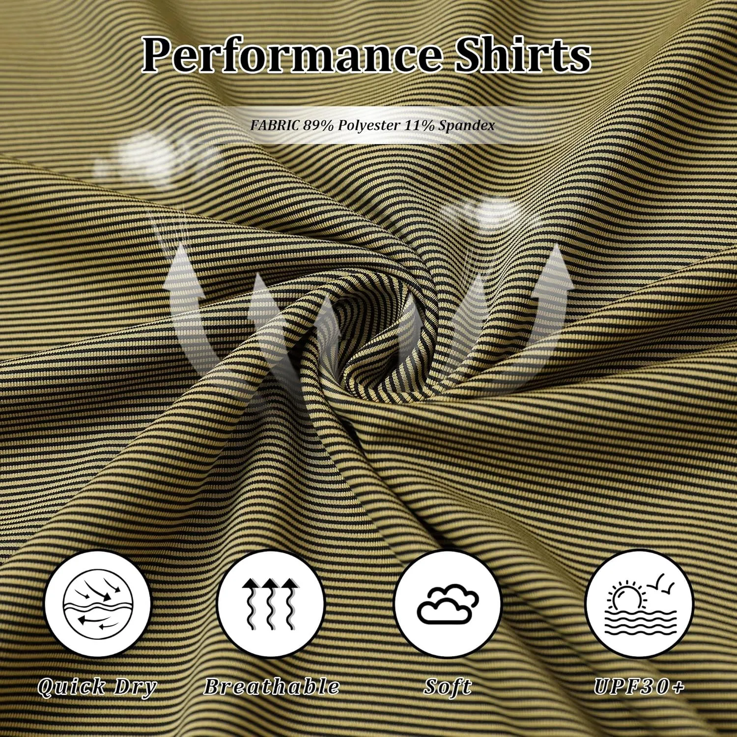 Mens Golf Shirts Long Sleeve Moisture Wicking Collared Work Business Casual Tennis Polo Shirts for Men
