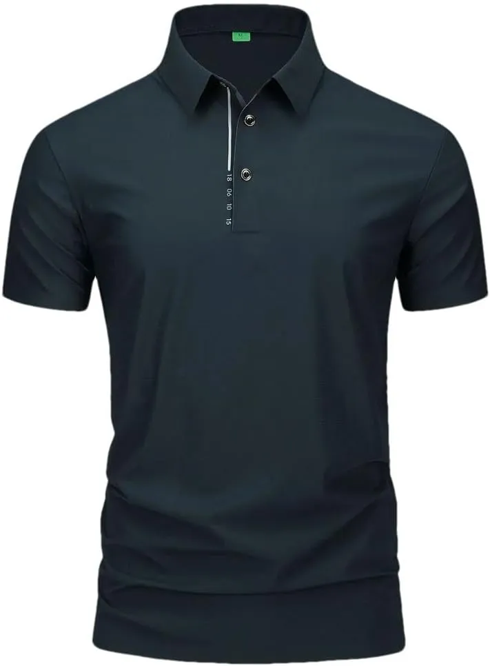 Men's Golf T-Shirt Short Sleeve Shirt Quick Dry Breathable Polo Shirts for Men Golf Shirts