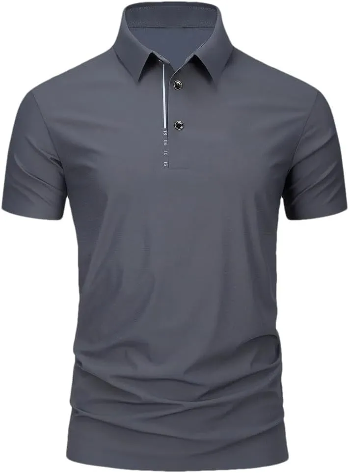 Men's Golf T-Shirt Short Sleeve Shirt Quick Dry Breathable Polo Shirts for Men Golf Shirts