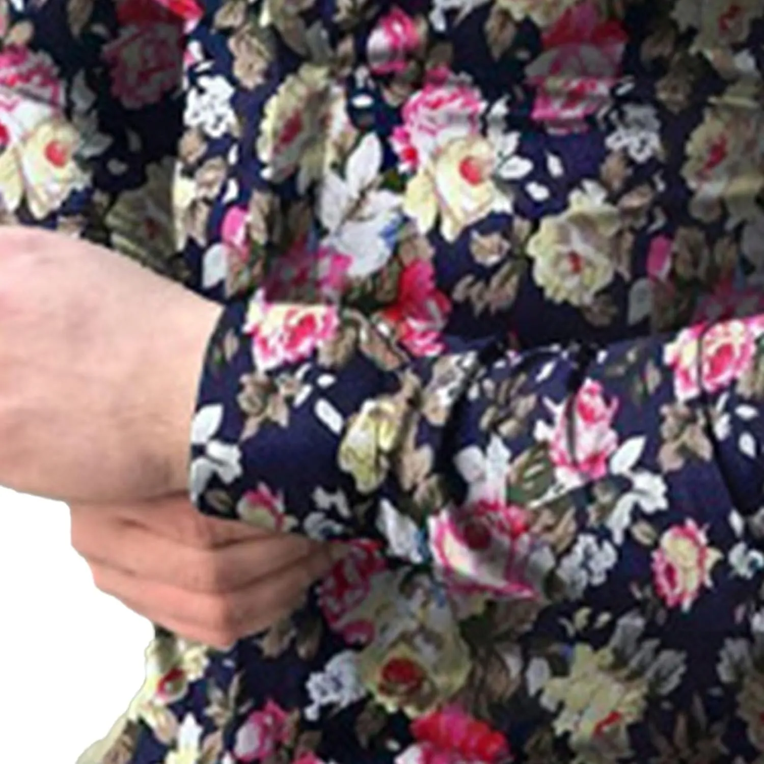 Mens Hawaiian Floral Shirts Slim Fit Long Sleeve Printed Dress Shirt Button Down Tropical Holiday Beach Shirts