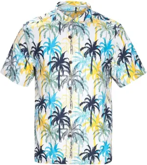 Mens Hawaiian Shirts Silk Short Sleeve Printed Beach Shirt Relaxed Fit Summer Tropical Shirts