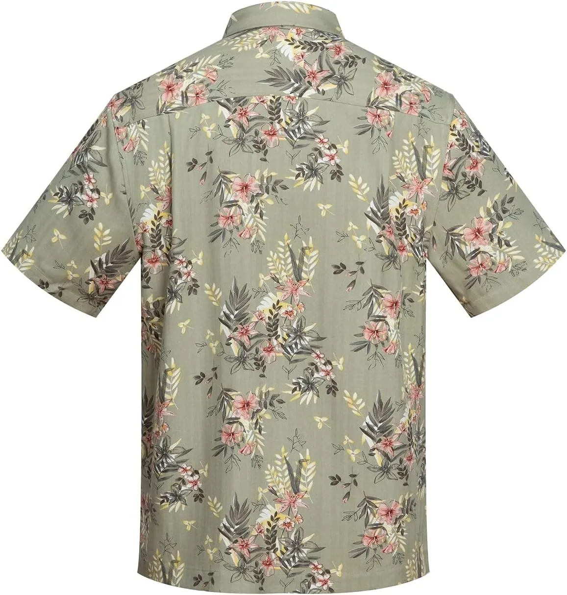 Mens Hawaiian Shirts Silk Short Sleeve Printed Beach Shirt Relaxed Fit Summer Tropical Shirts
