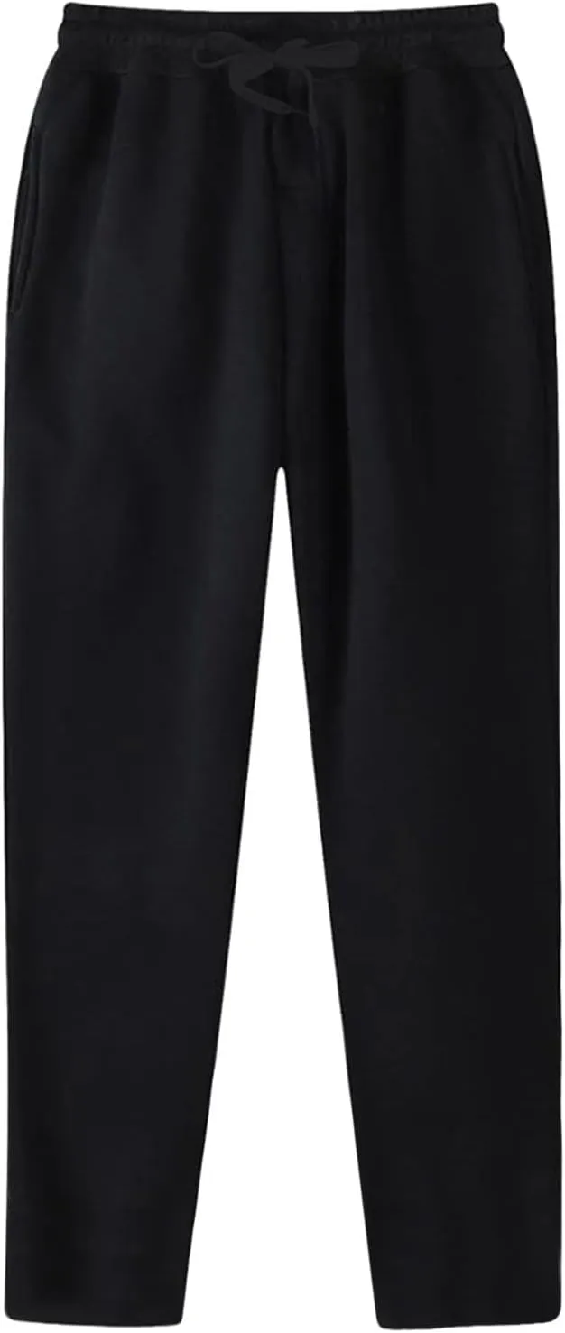 Men's Hip-Hop Pants Autumn and Winter Casual Solid Color Sports Pants with Cuffs, Fitness Pants with Pockets