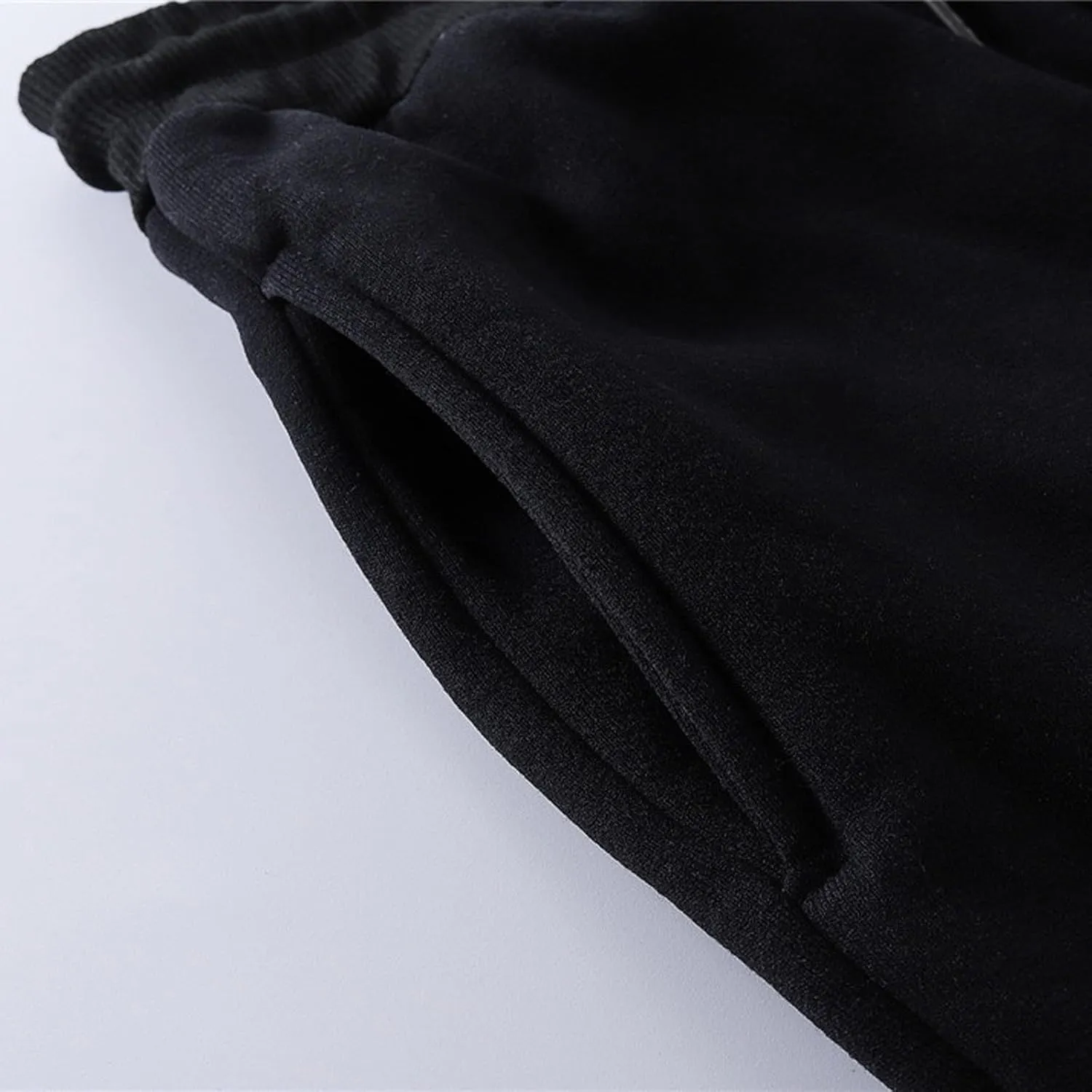 Men's Hip-Hop Pants Autumn and Winter Casual Solid Color Sports Pants with Cuffs, Fitness Pants with Pockets