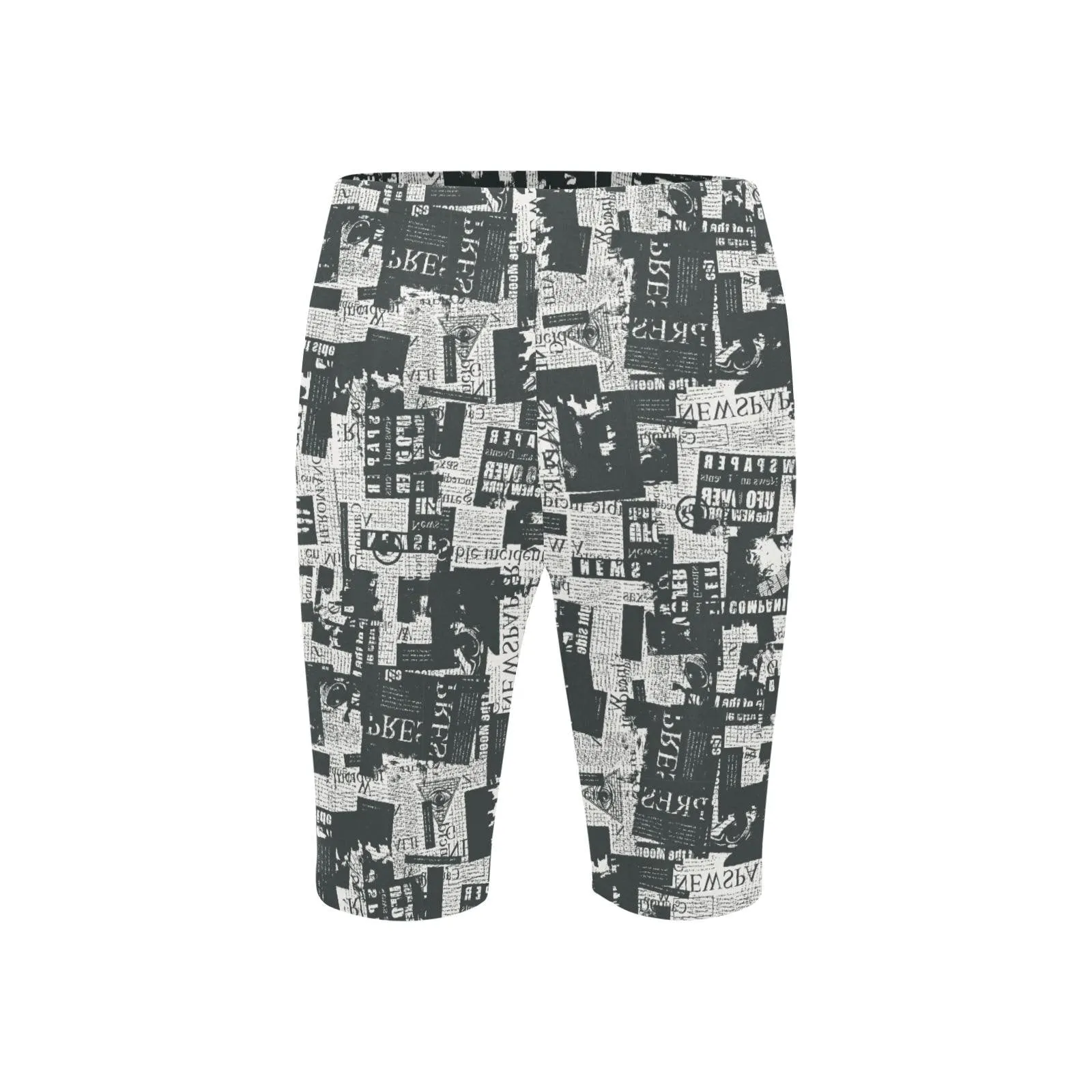 Men's Newspaper Print Swimwear - Stand Out from the Crowd