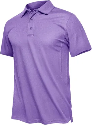 Men's Quick Dry Short Sleeve Polo Shirts Breathable Work T-Shirt Summer Fishing Hiking Golf Polos Shirts