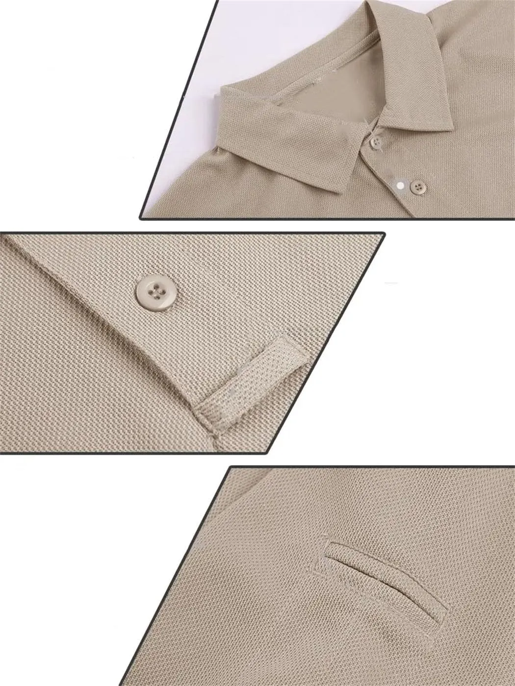 Men's Quick Dry Short Sleeve Polo Shirts Breathable Work T-Shirt Summer Fishing Hiking Golf Polos Shirts