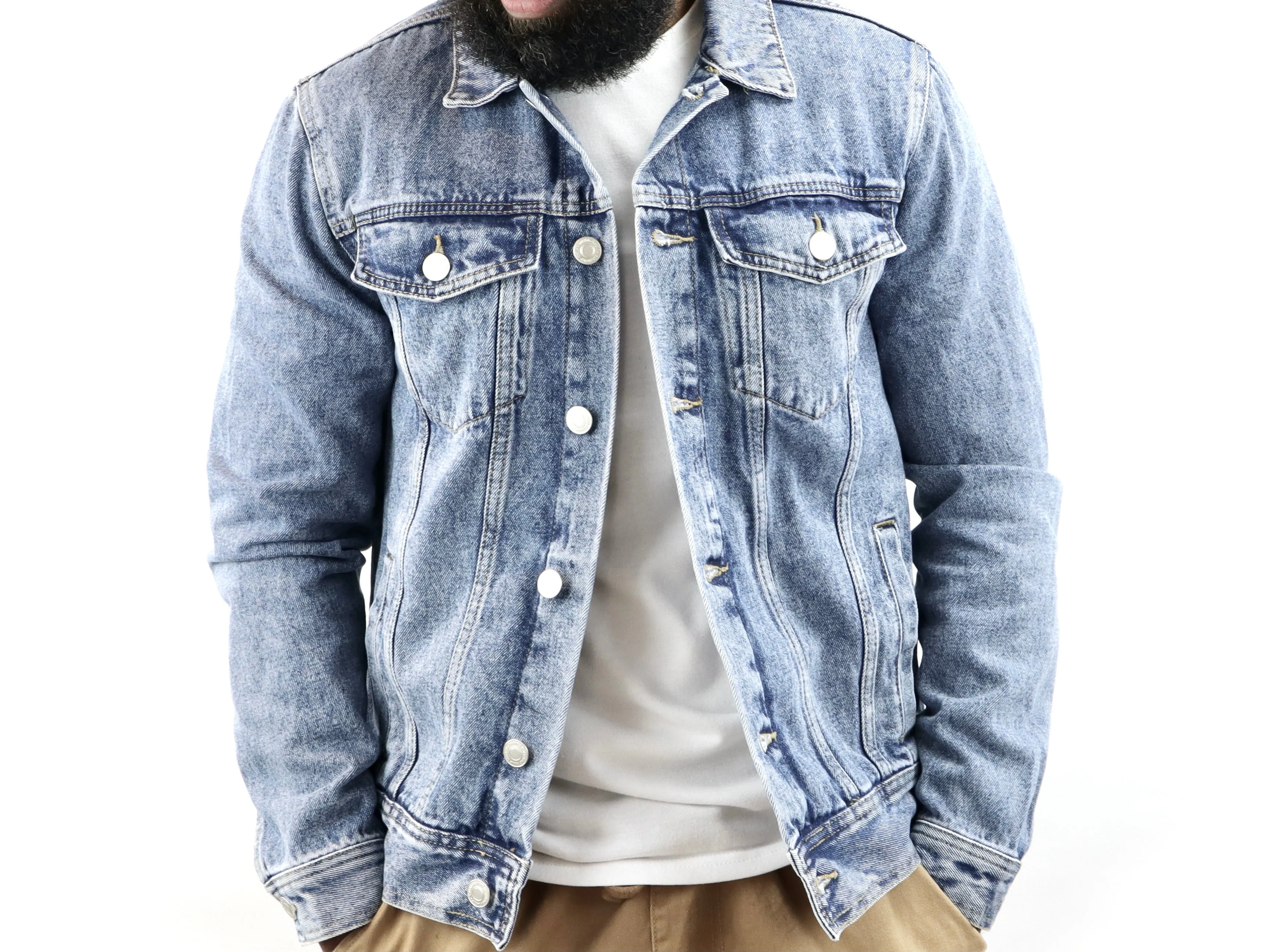 Men's Romans 8:14 Spring Denim Jacket