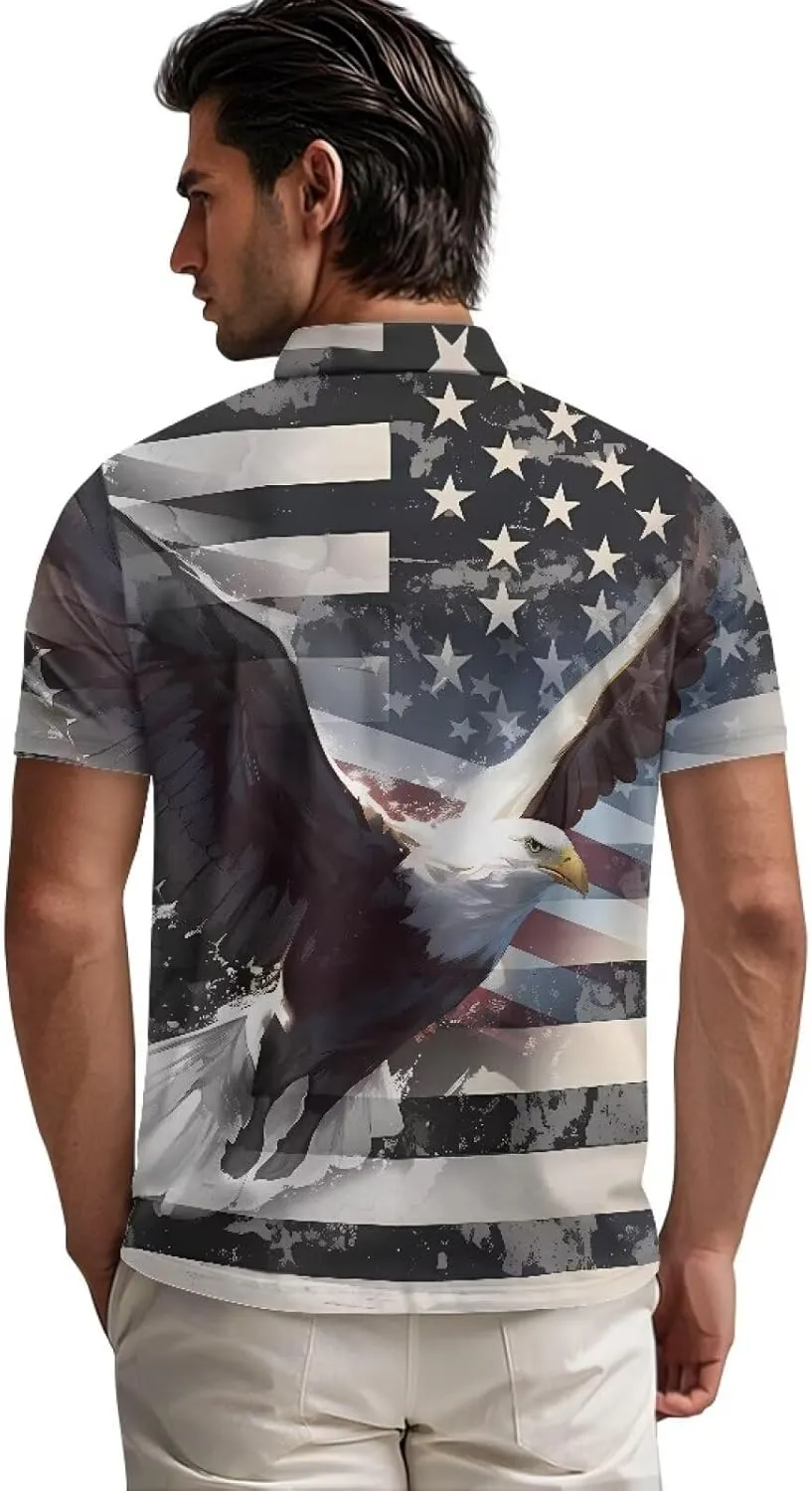 Men's Shirts Short Sleeve Zipper Shirt Slim Fit Tennis Golf Shirts Summer Casual Workout Athletic Tops