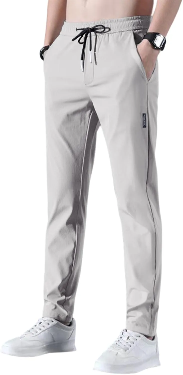 Men's Slim Fit Chino Pants - Men's Fashion Comfort Stretch Cotton Casual Pants - Stylish Tapered Chinos for Men