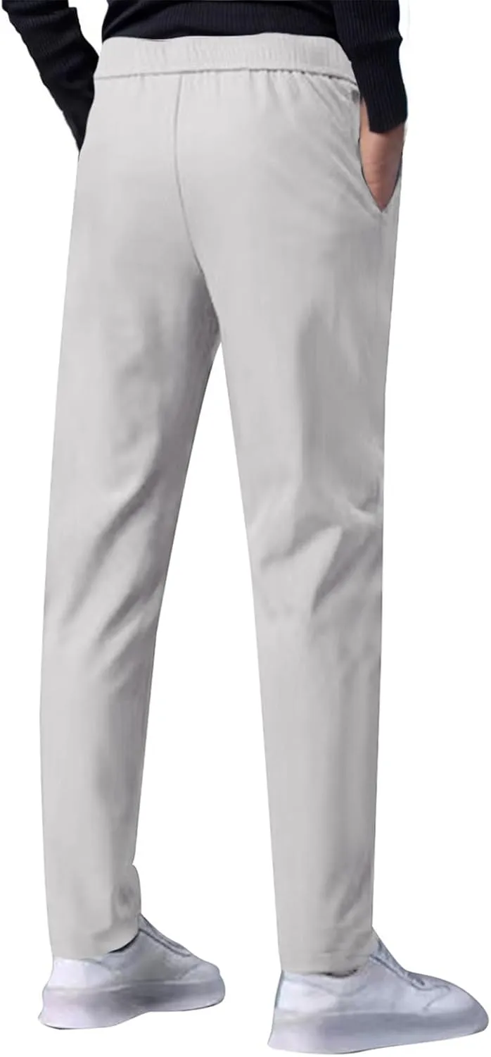 Men's Slim Fit Chino Pants - Men's Fashion Comfort Stretch Cotton Casual Pants - Stylish Tapered Chinos for Men