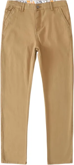 Men's Slim-Fit Stretch Cotton Khaki Fashion Casual Chino Pants