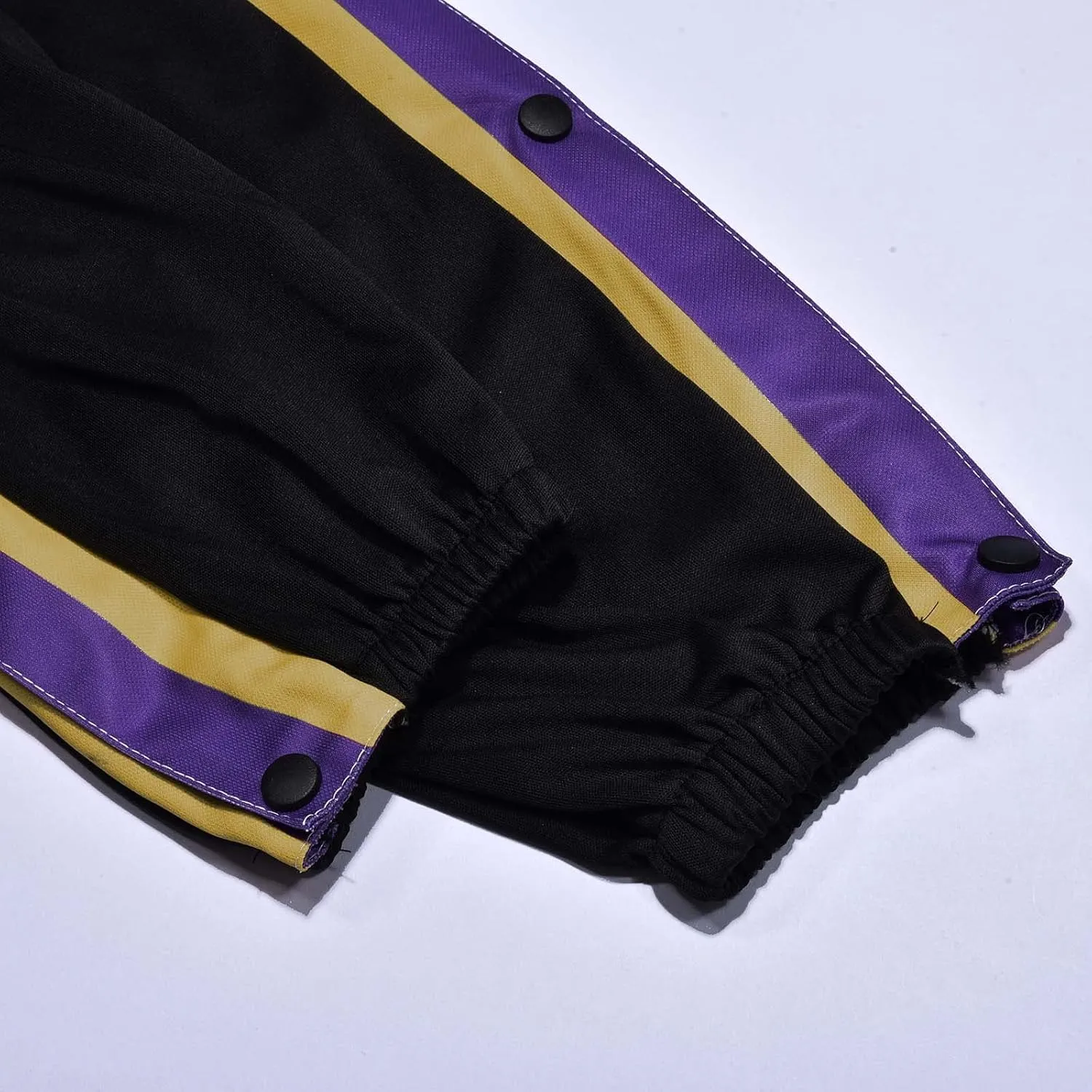 Mens Streetwear Cargo Jogger Pants Loose Fit Button Side Basketball Training Joggers with Elastic Cuffs Sweatpants