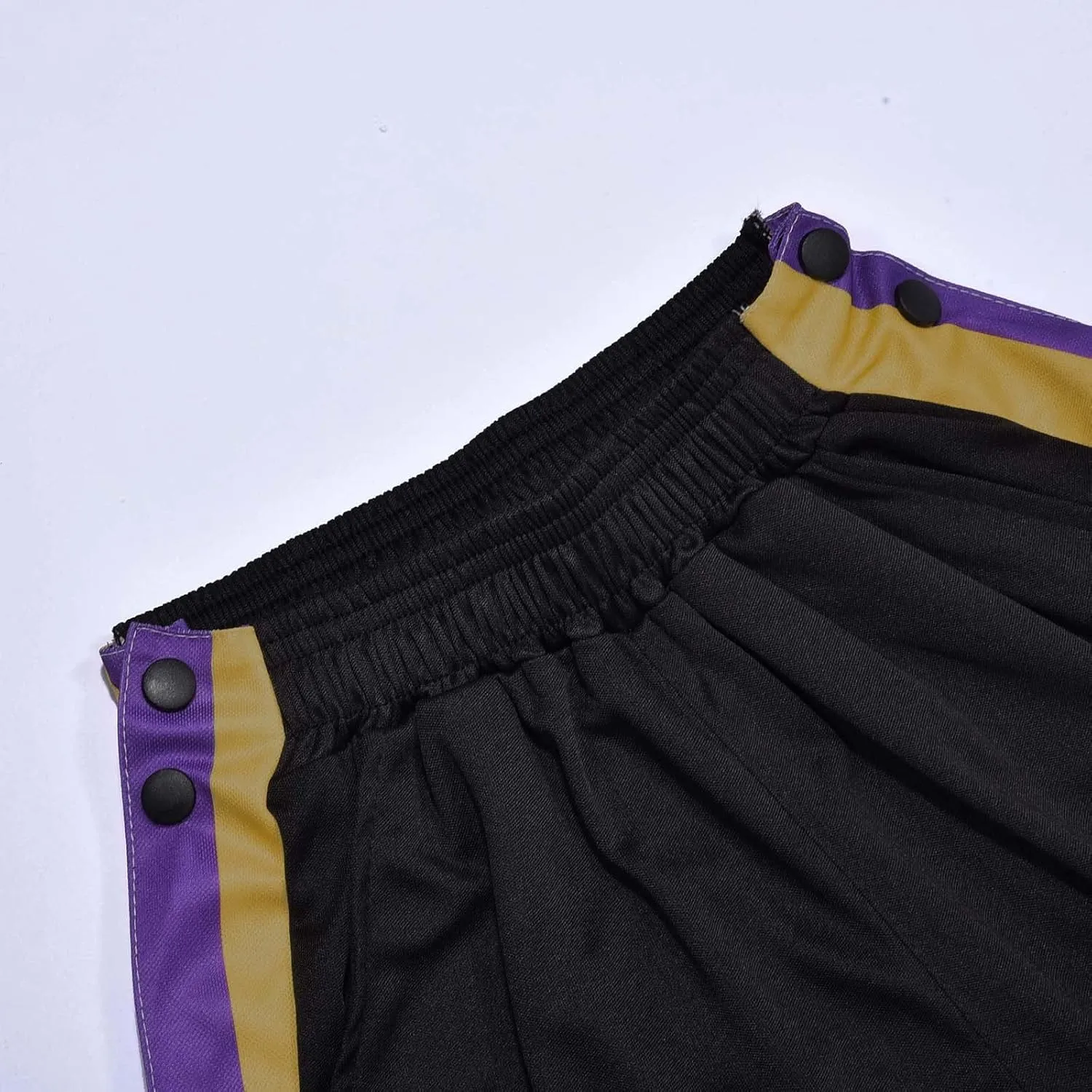 Mens Streetwear Cargo Jogger Pants Loose Fit Button Side Basketball Training Joggers with Elastic Cuffs Sweatpants