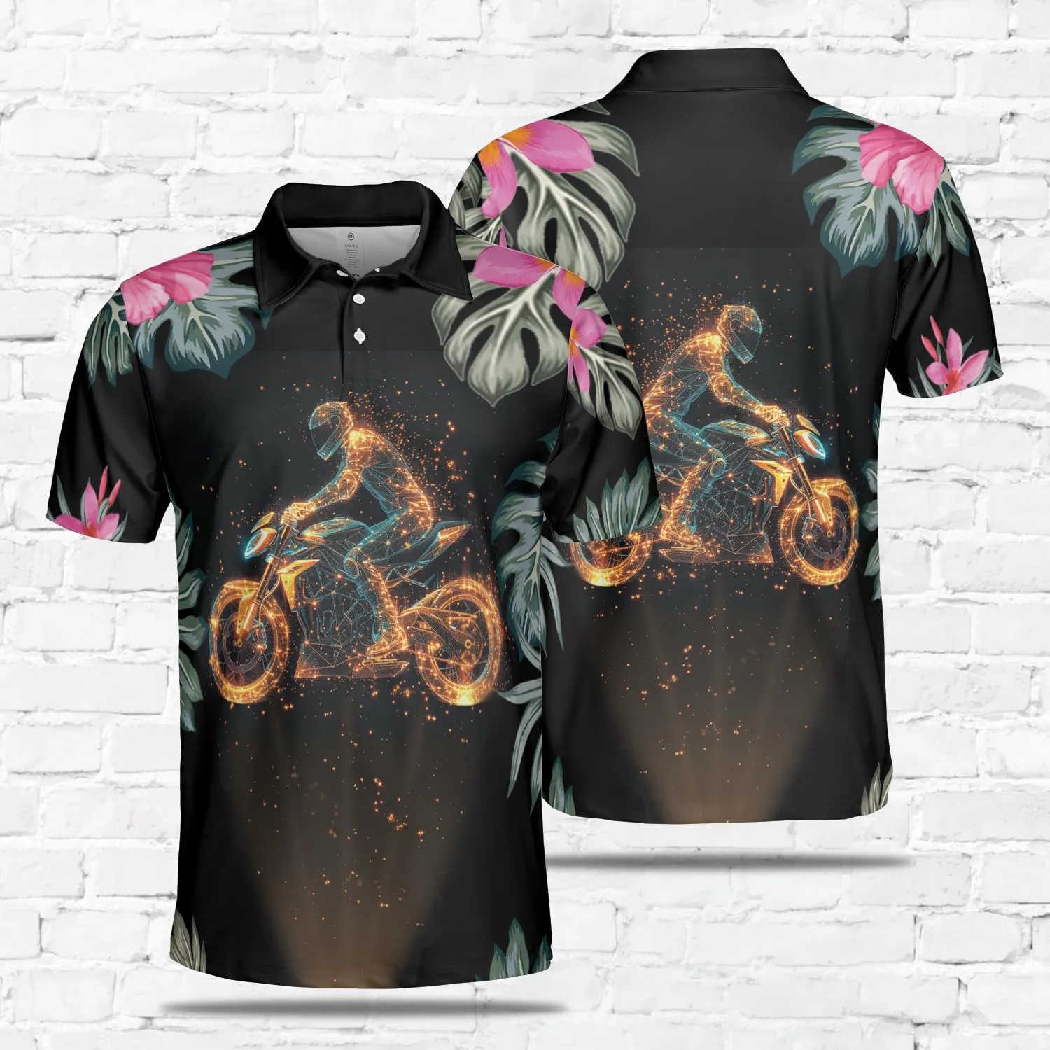 Motocross Men's Polo Shirts - Dirt Bike Short Sleeve Regular Fit Polo Shirts for Men Series 31