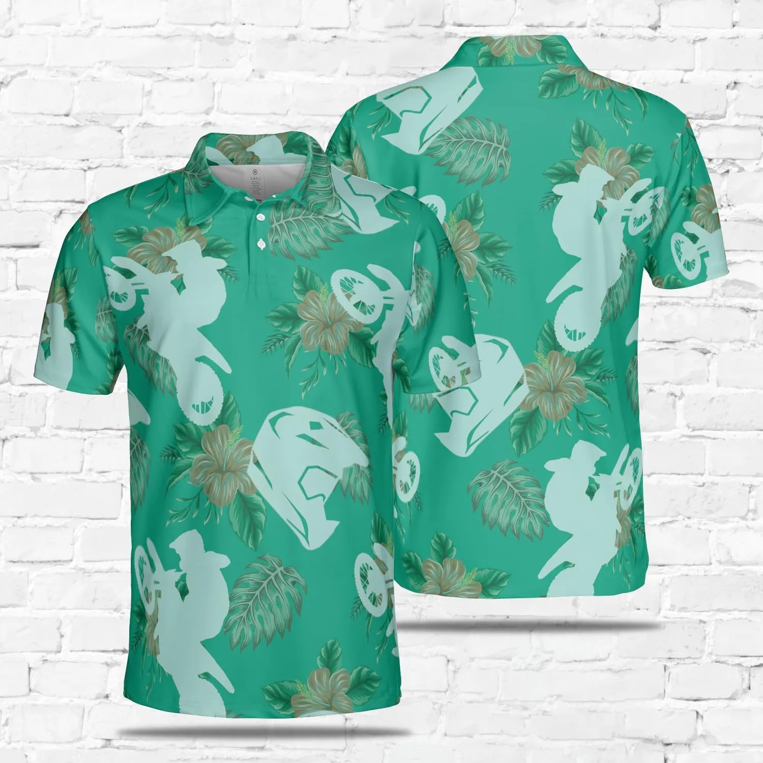 Motocross Men's Polo Shirts - Dirt Bike Short Sleeve Regular Fit Polo Shirts for Men Series 31
