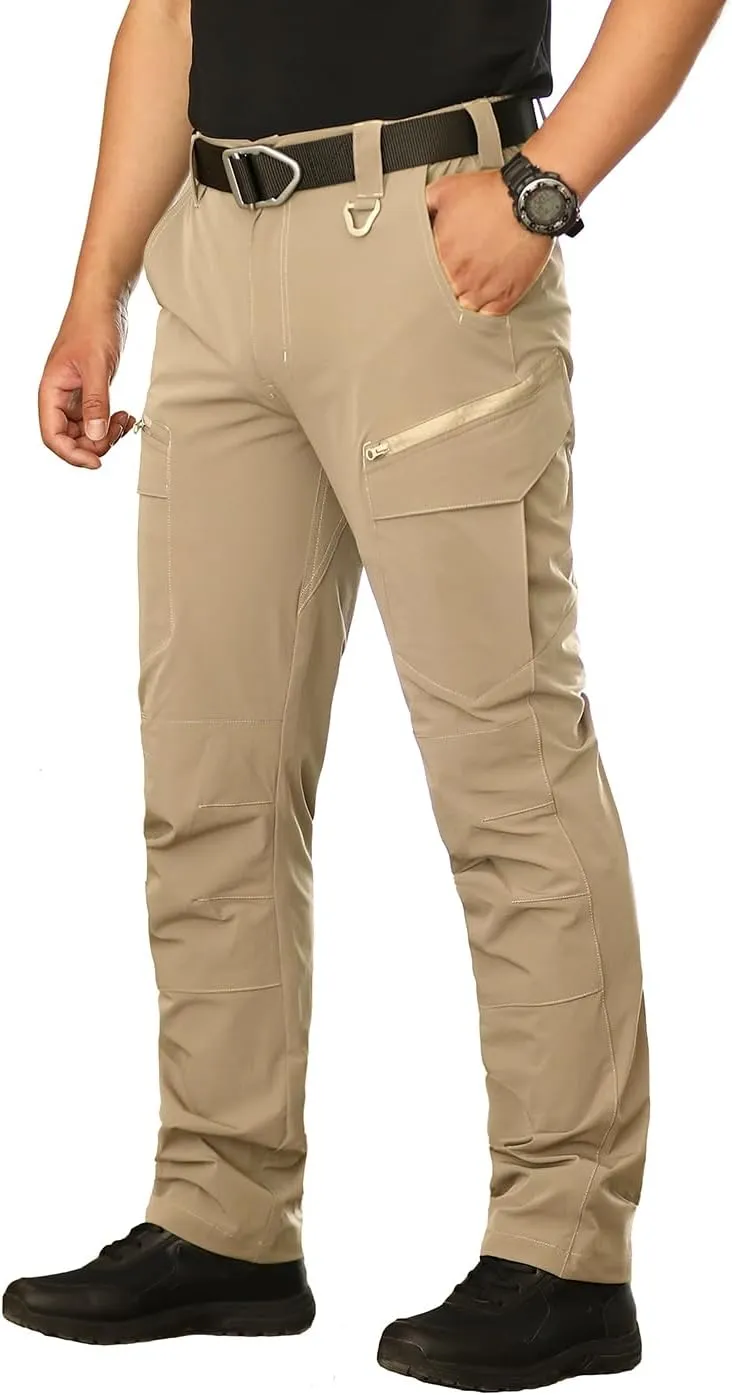 NAVEKULL Men's Lightweight Tactical Hiking Pants Quick Dry Stretch Multi-Pockets Outdoor Work Cargo Pants