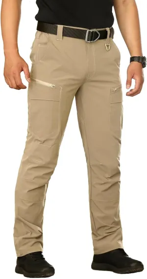 NAVEKULL Men's Lightweight Tactical Hiking Pants Quick Dry Stretch Multi-Pockets Outdoor Work Cargo Pants