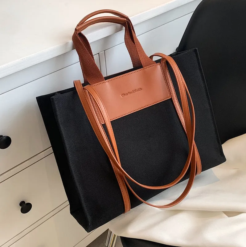 New Casual Canvas Large Capacity Handbags