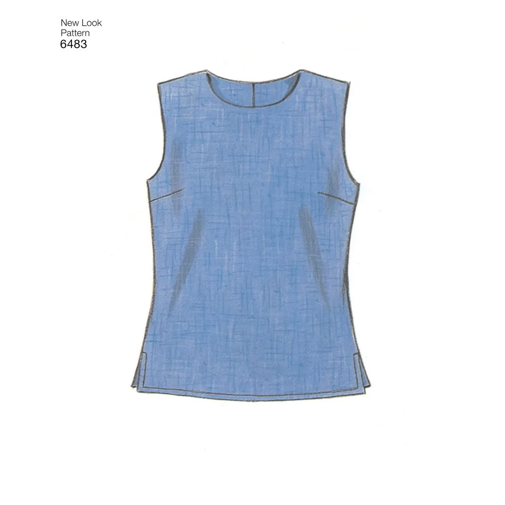 New Look Pattern 6483 Misses Tops