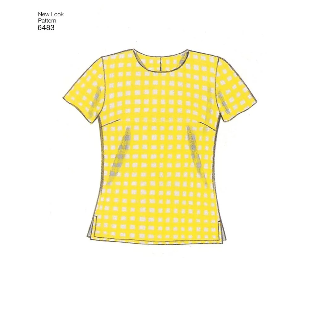 New Look Pattern 6483 Misses Tops