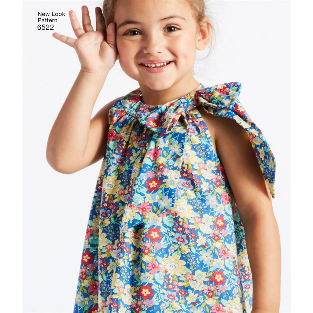 New Look Pattern 6522 Child's and Girls' Dresses and Top