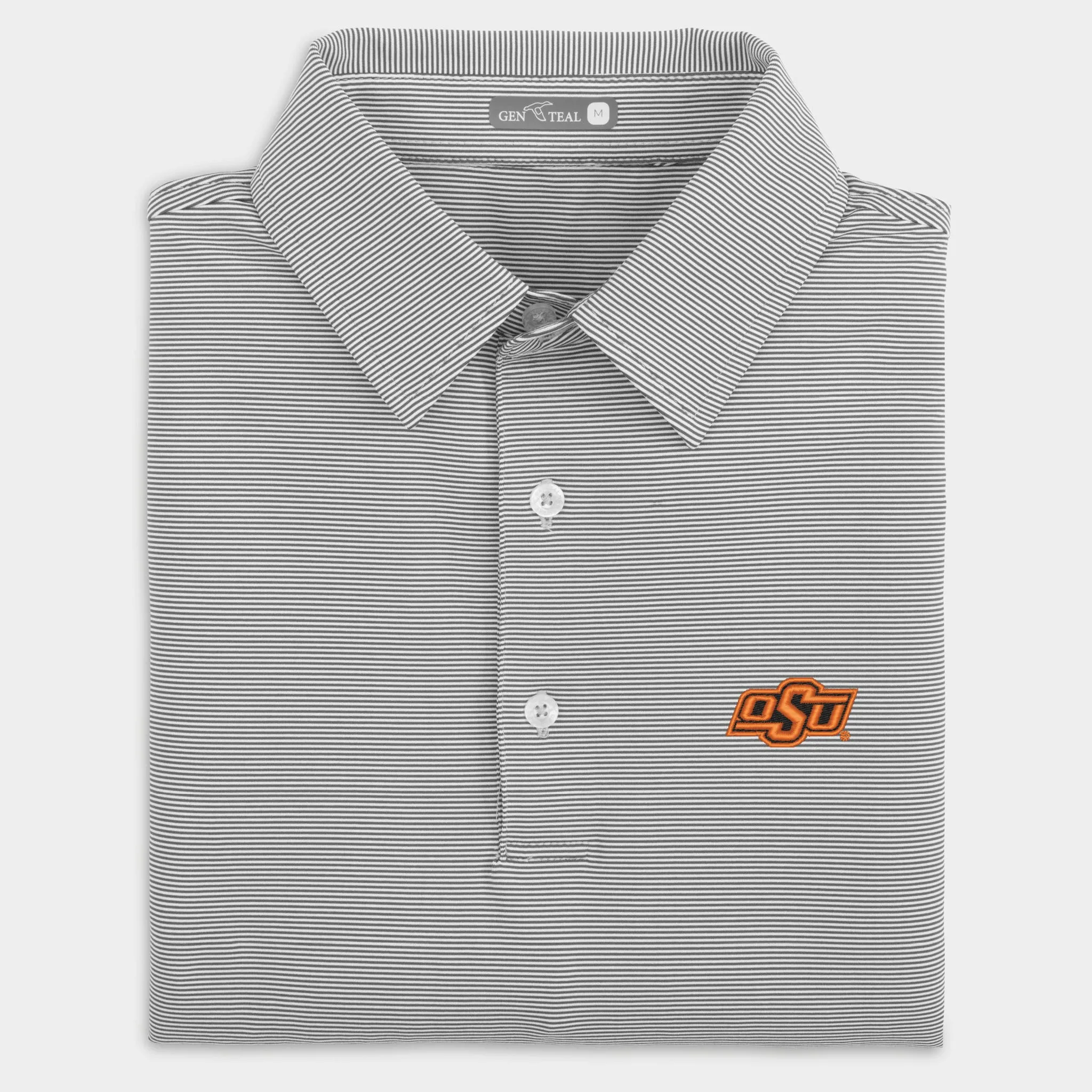 Oklahoma State Pinstripe Performance Polo