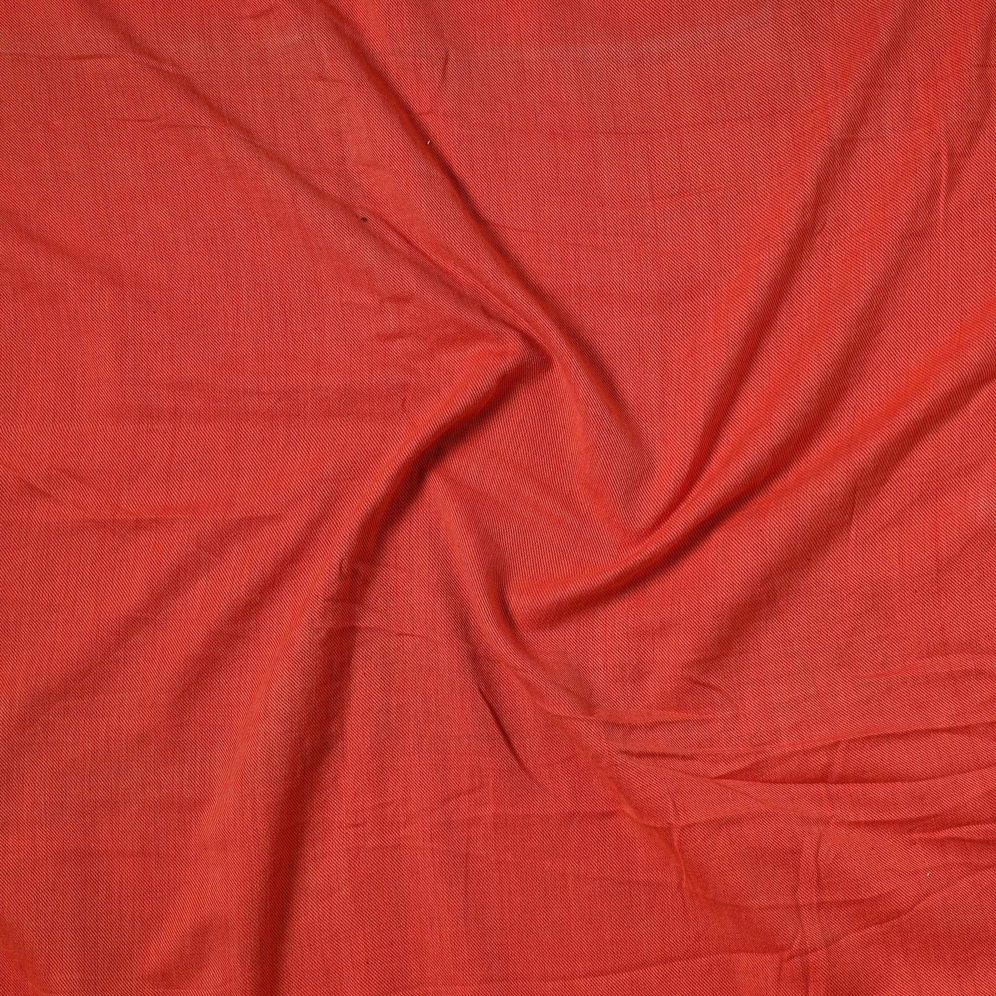 Orange - Jhiri Pure Handloom Cotton Precut Fabric (2 meter) 36