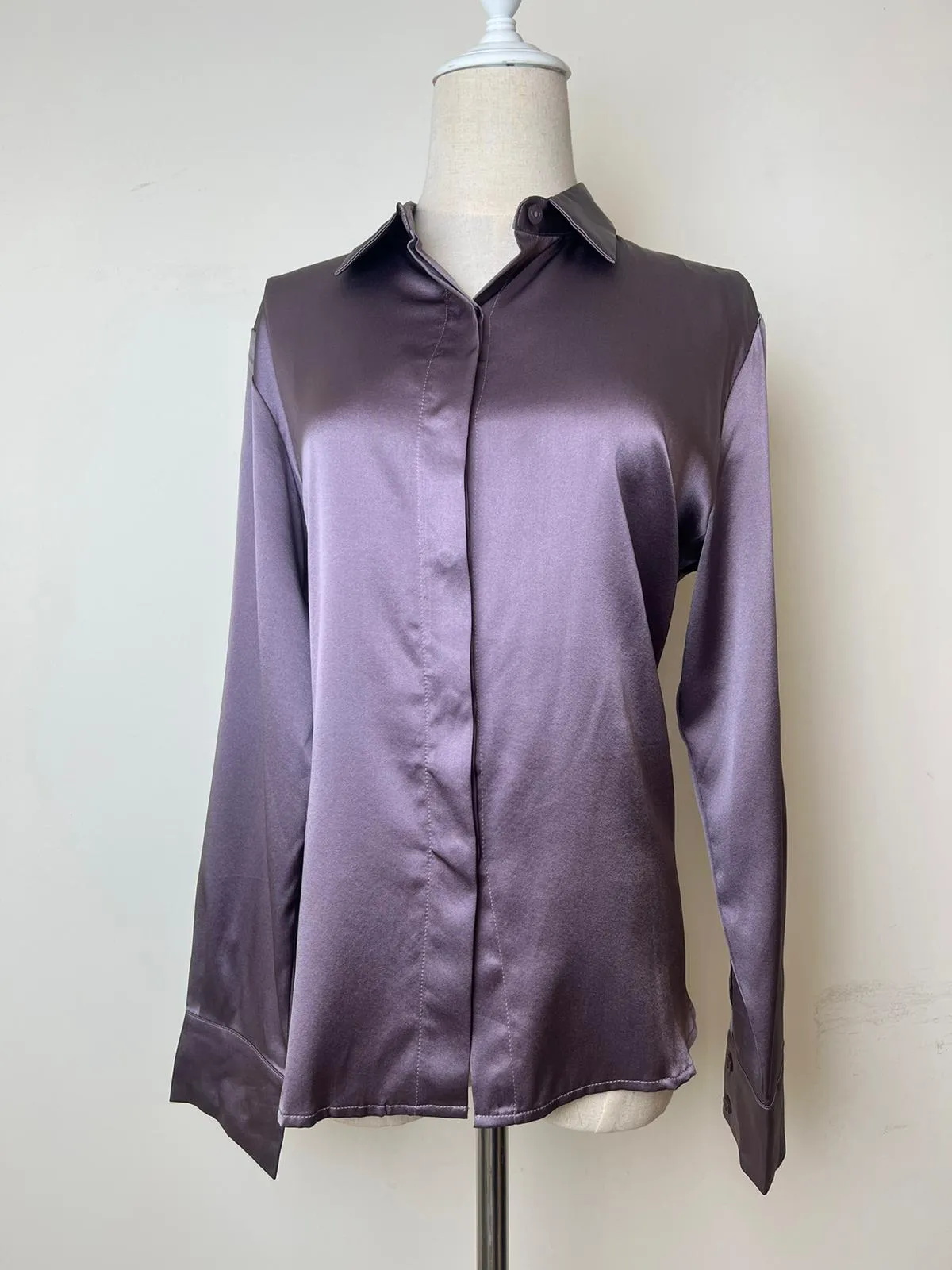 Orchid Long Sleeve Silk Blouse (SLKSITB001)