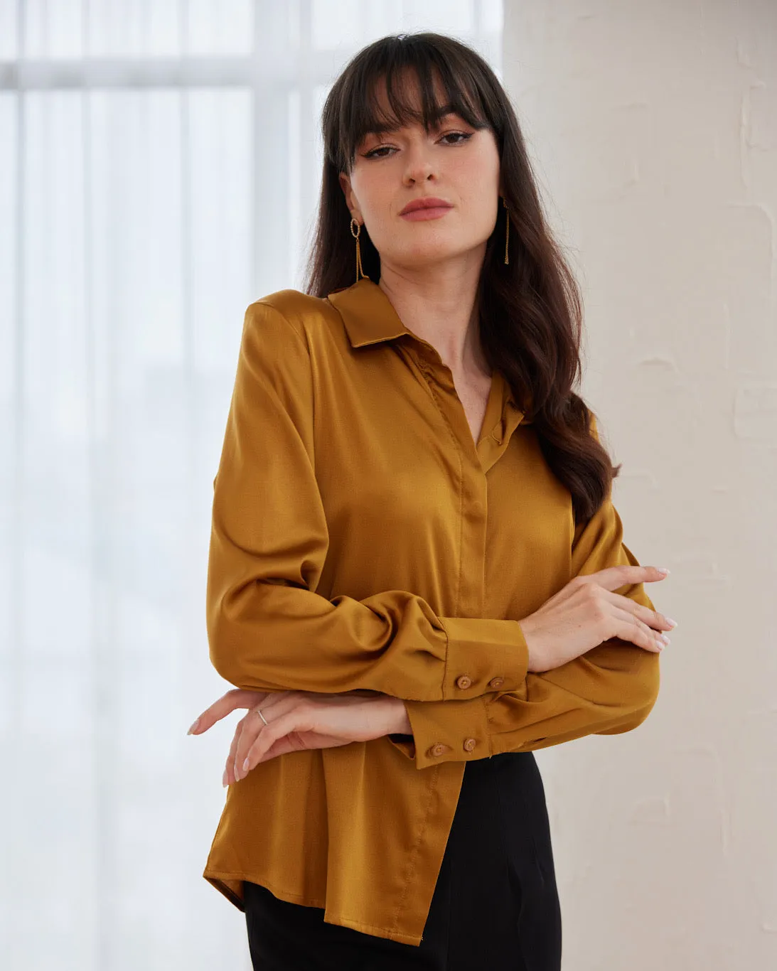 Orchid Long Sleeve Silk Blouse (SLKSITB001)