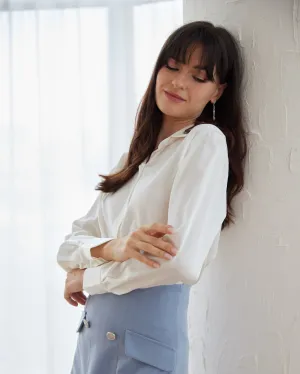 Orchid Long Sleeve Silk Blouse (SLKSITB001)