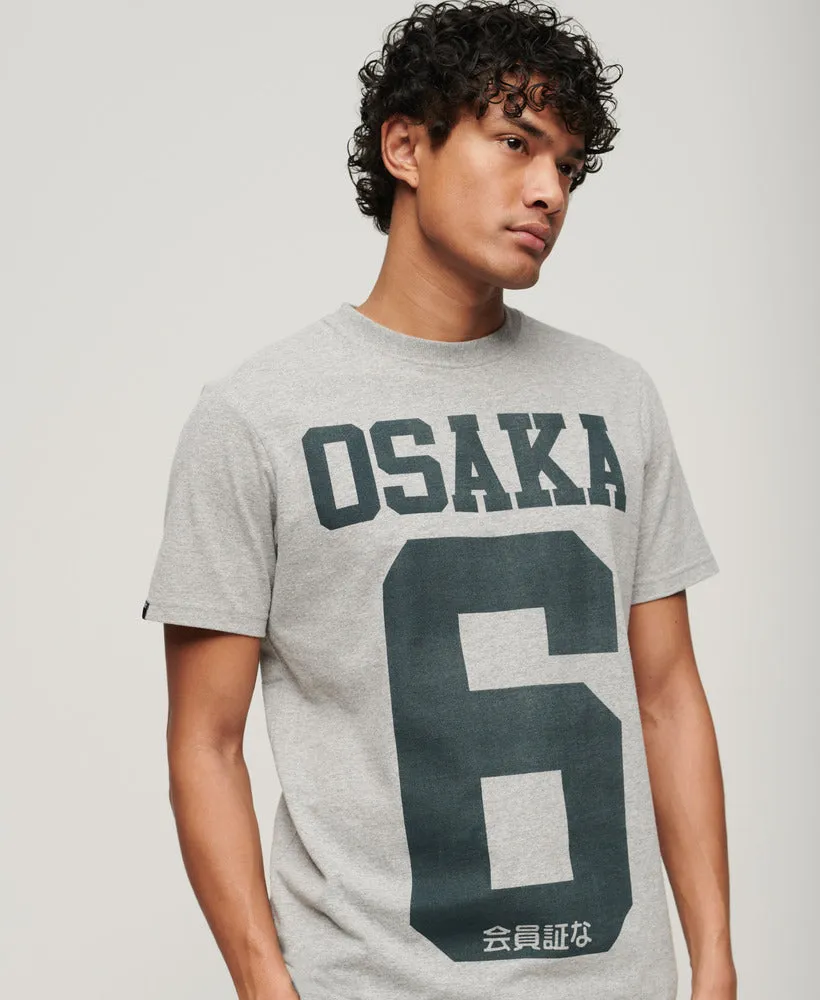 Osaka Graphic T Shirt - Ash Grey Marl