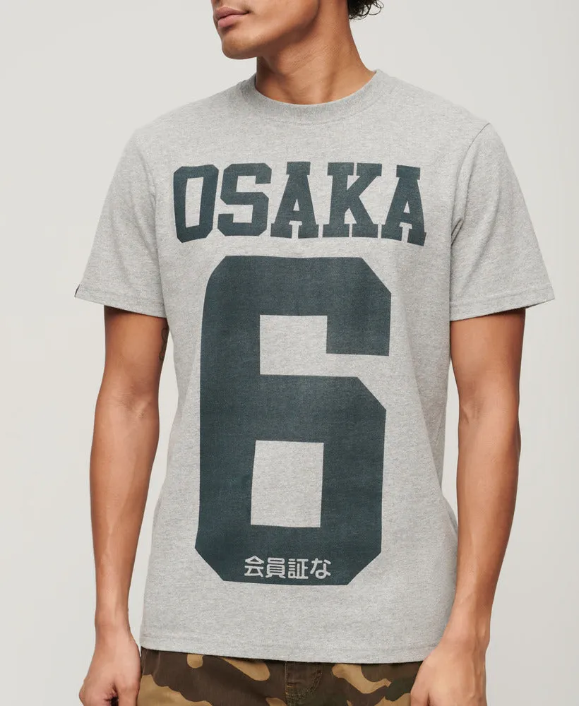 Osaka Graphic T Shirt - Ash Grey Marl