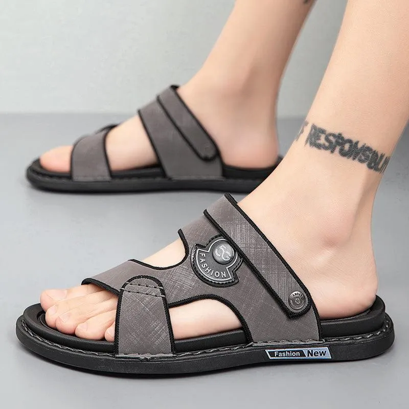 Outdoor Trendy Beach Sandals For Sports Wear Dual-use Non-slip Driving Slippers