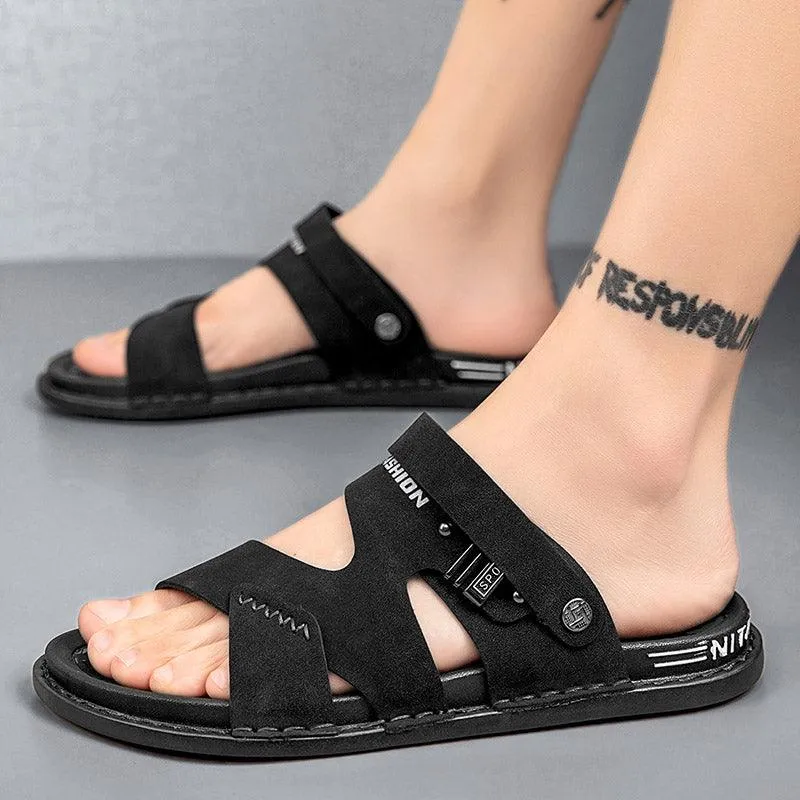 Outdoor Trendy Beach Sandals For Sports Wear Dual-use Non-slip Driving Slippers