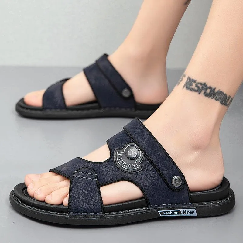 Outdoor Trendy Beach Sandals For Sports Wear Dual-use Non-slip Driving Slippers