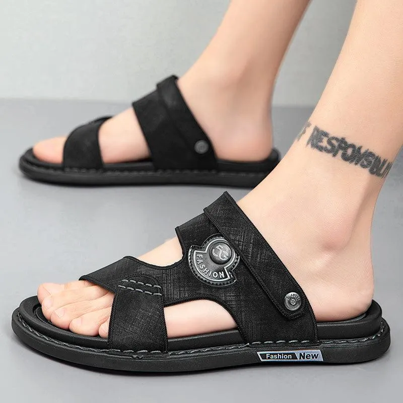 Outdoor Trendy Beach Sandals For Sports Wear Dual-use Non-slip Driving Slippers