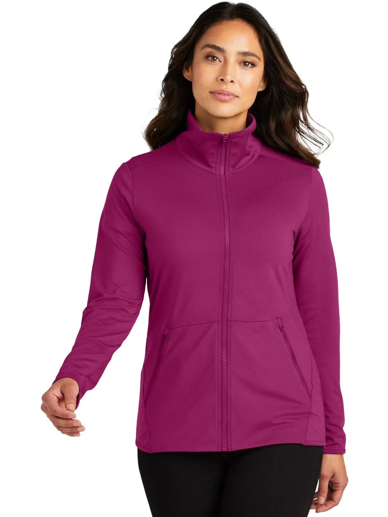 OUTLET-Port Authority Ladies Accord Stretch Fleece Full-Zip