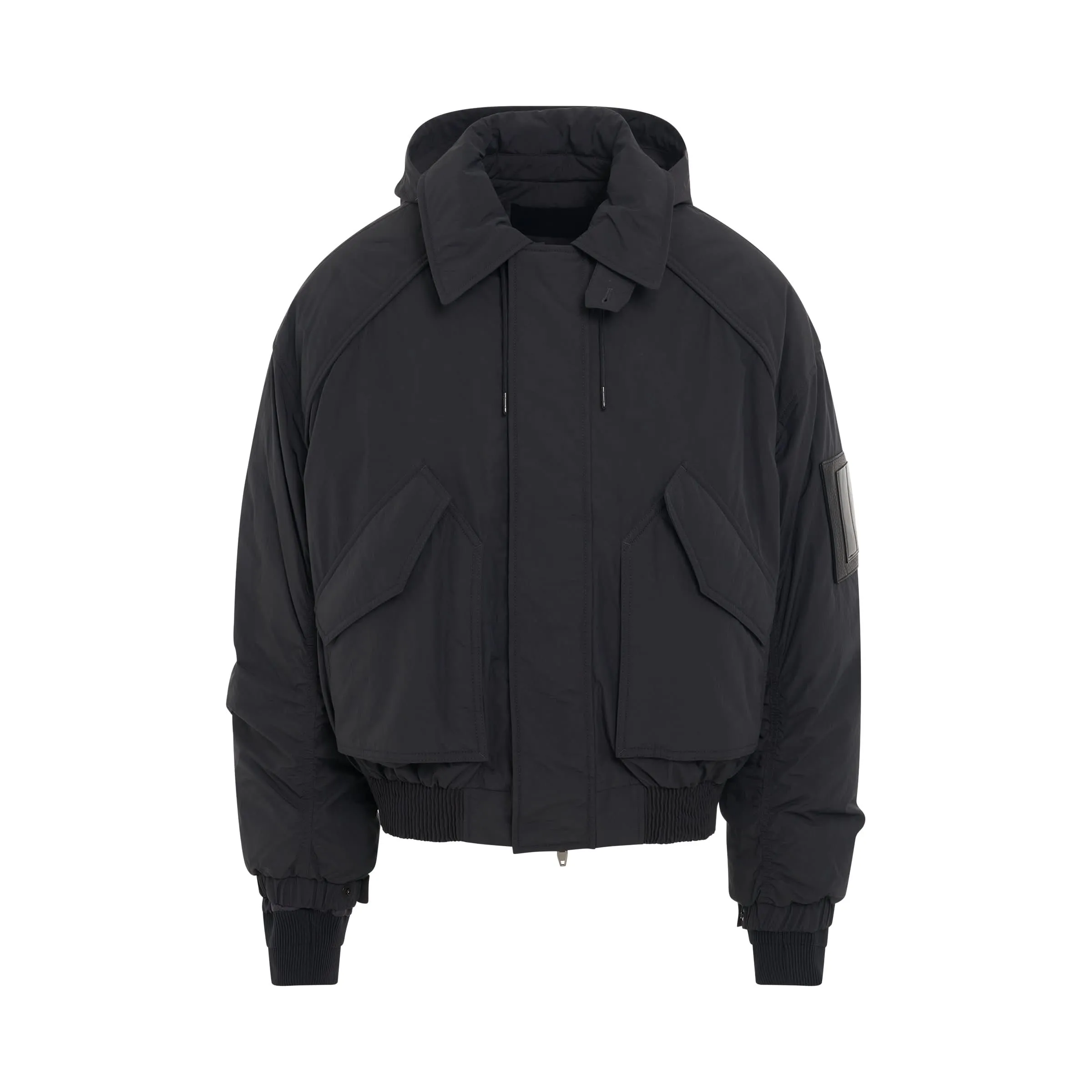 Over-Fit Down Blouson Jumper in Grey