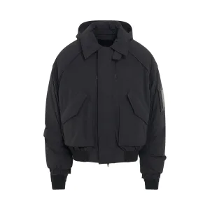 Over-Fit Down Blouson Jumper in Grey