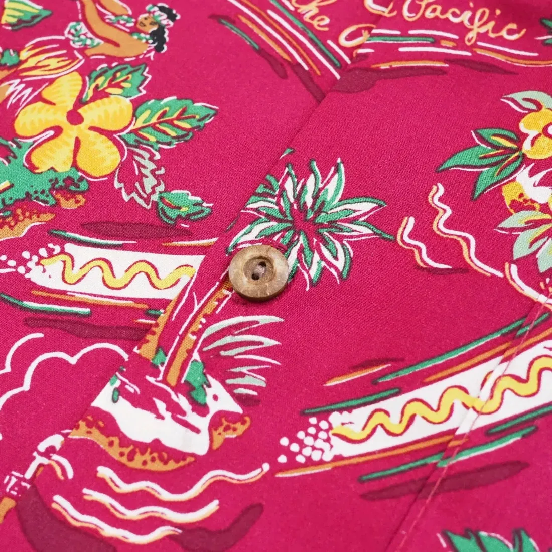 Pacific Red Hawaiian Rayon Shirt