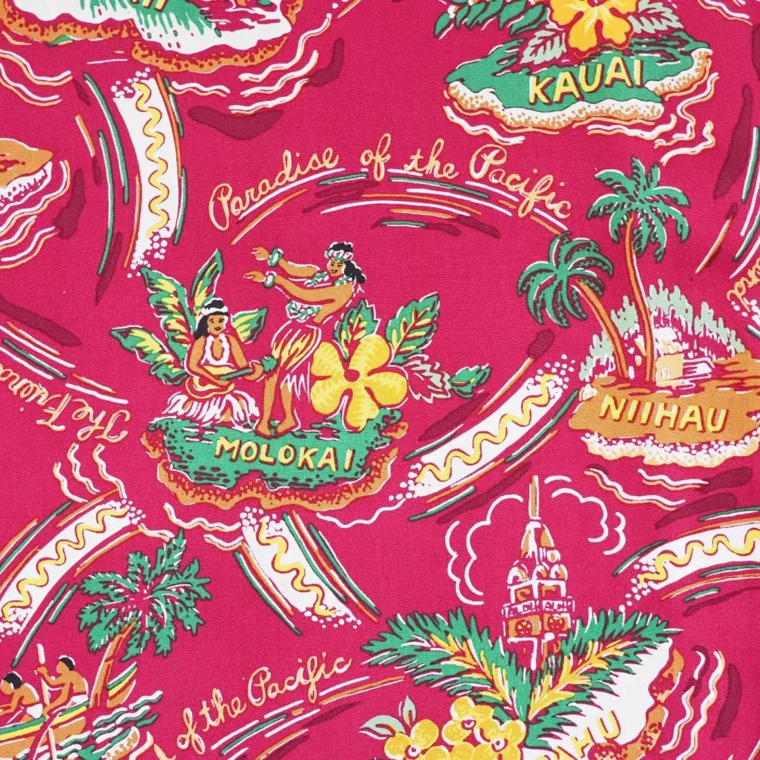 Pacific Red Hawaiian Rayon Shirt