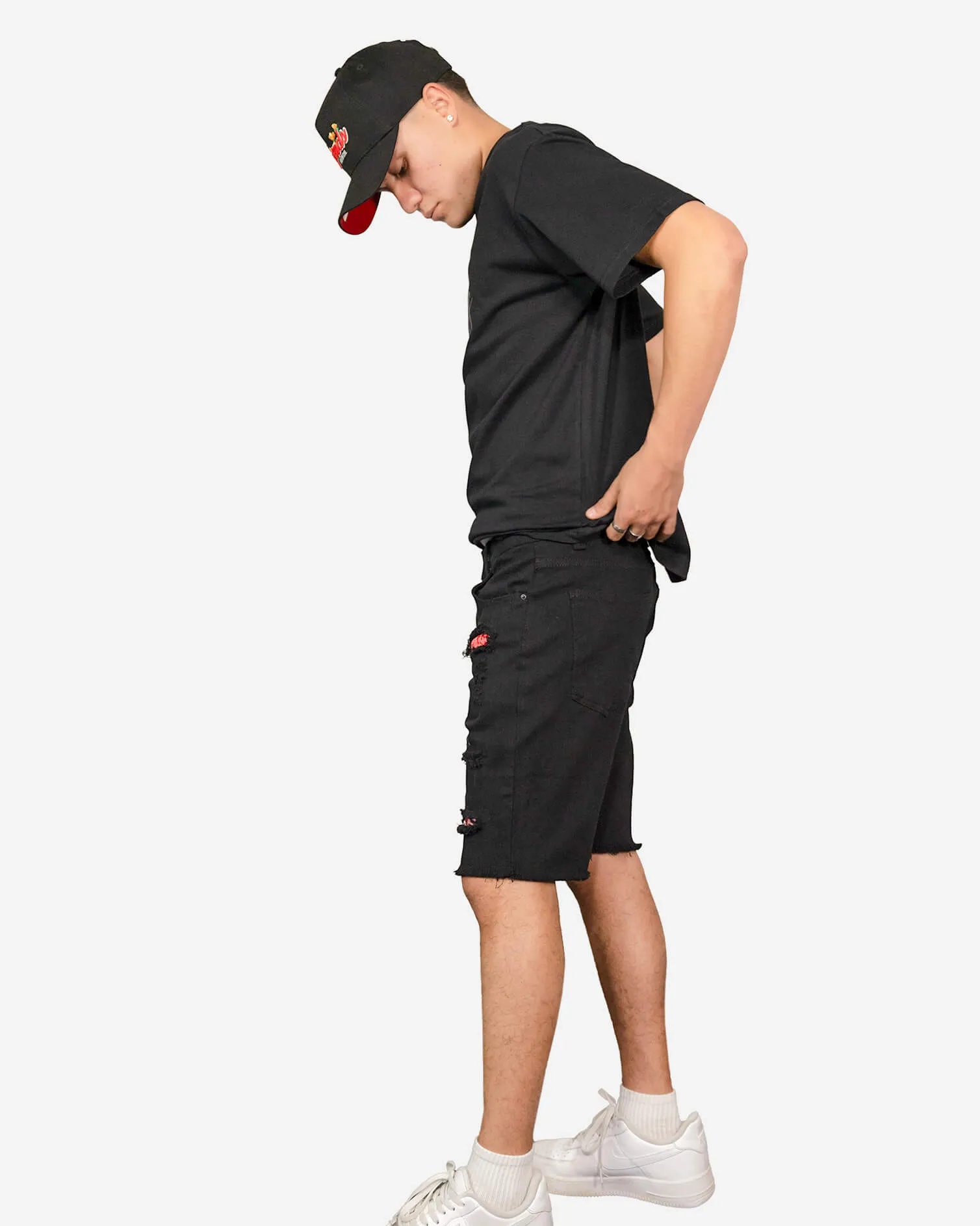 Paisley Ripped GD Denim Shorts