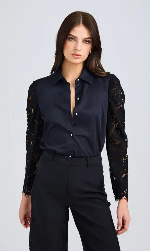 Pamela Lace Combo Shirt