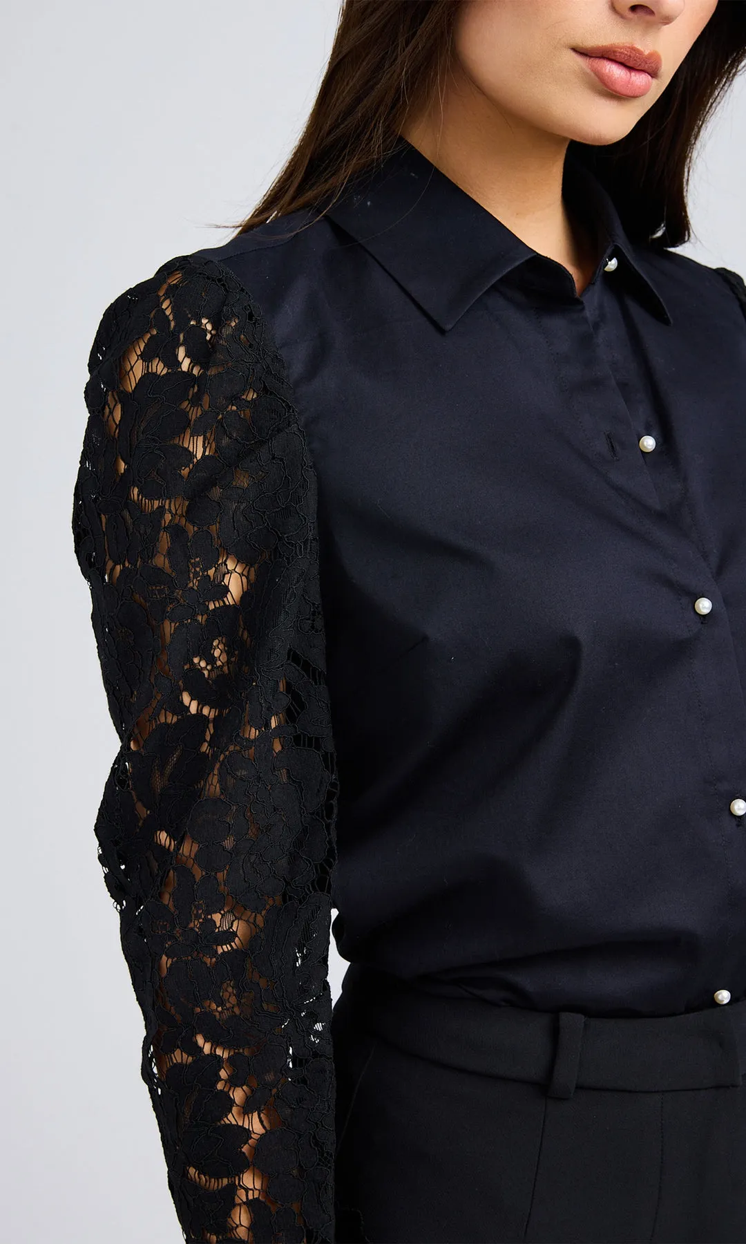 Pamela Lace Combo Shirt