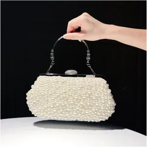 Party Cosmetic Bags, Women's Clutches Evening Handbags, Rhinestone Wallets, Clutch Purses for Women Wedding (Color : White)