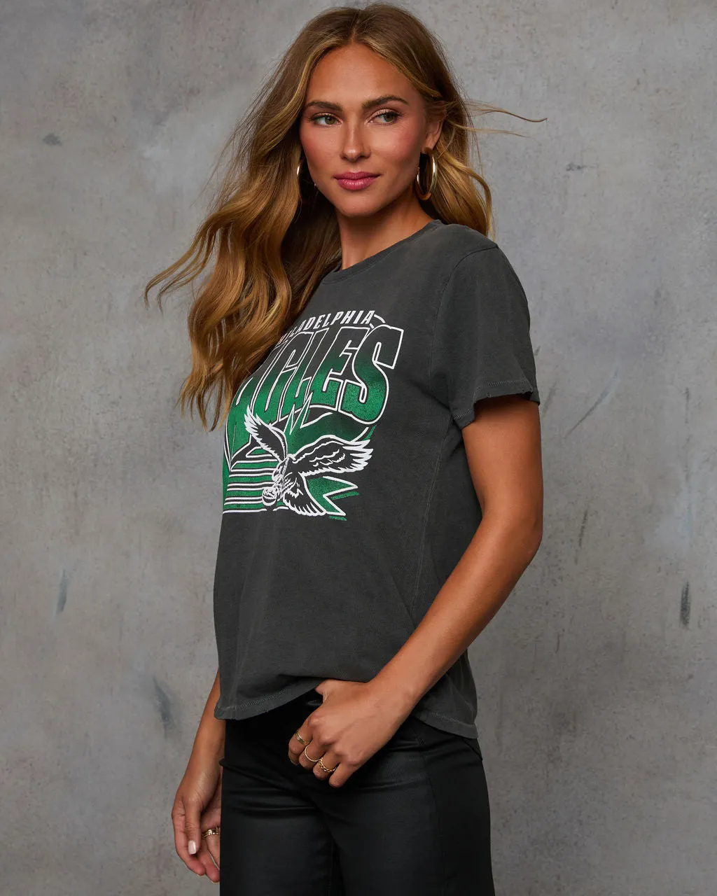 Philadelphia Eagles Short Sleeve Graphic Top