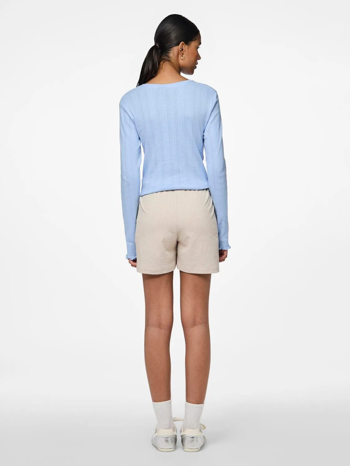 Pieces - Pcbrecca Shorts Pb - 4624520 Silver Gray
