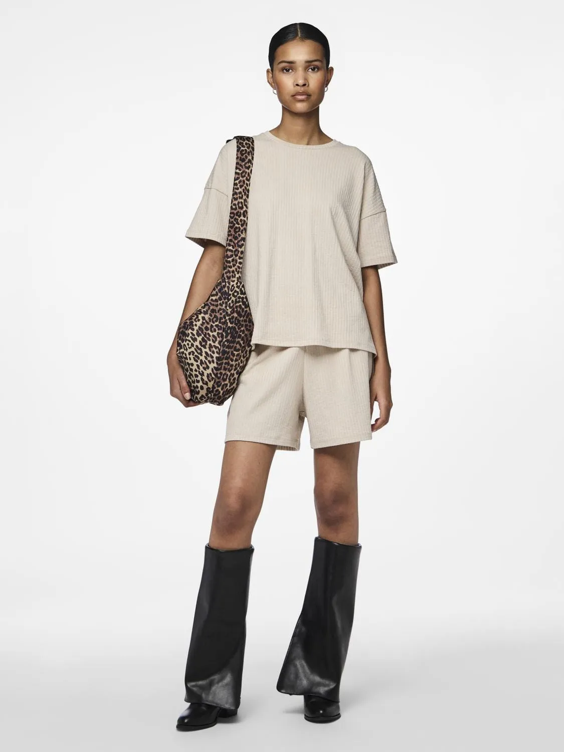 Pieces - Pcbrecca Shorts Pb - 4624520 Silver Gray