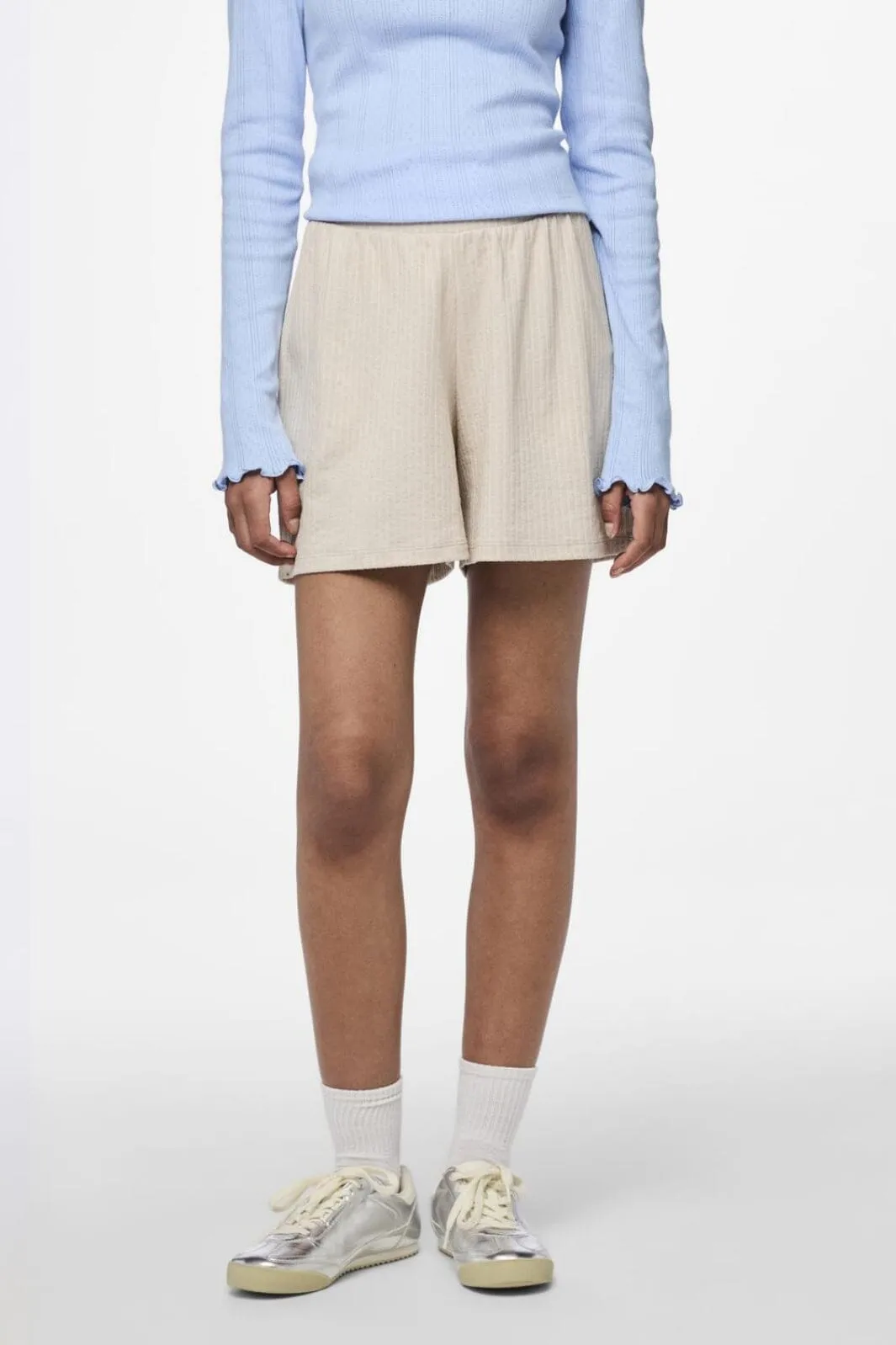 Pieces - Pcbrecca Shorts Pb - 4624520 Silver Gray